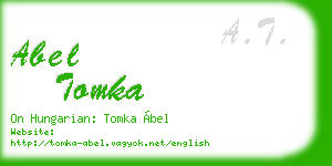abel tomka business card
